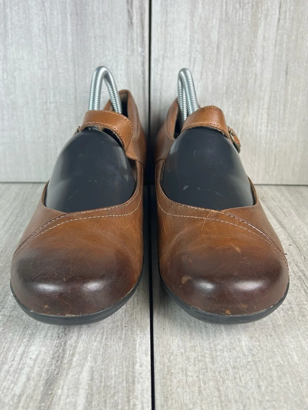 Dansko Fawna Brown Leather Mary Jane Strap Comfort Shoe Womens Size 9 EUR 39